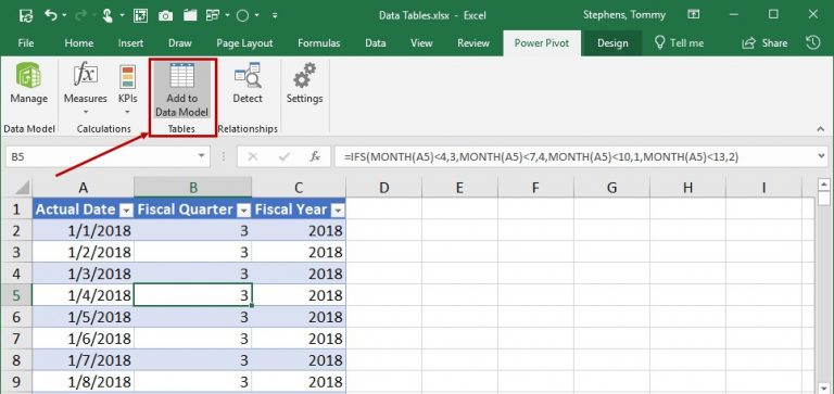 Working with Date Tables in Power Pivot - K2 Enterprises