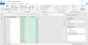 Unpivoted Data in Power Query