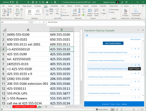 Transform Data by Example Figure 4