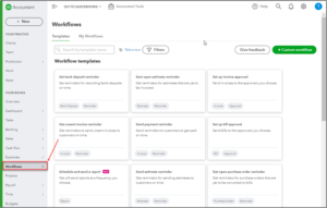 Templated Workflow Options In QBO